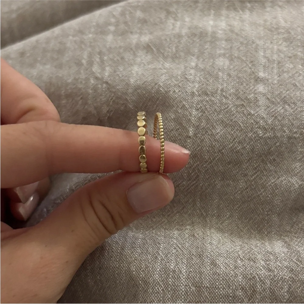 Mejuri 14K Gold Dot Ring - Picture 2 of 3